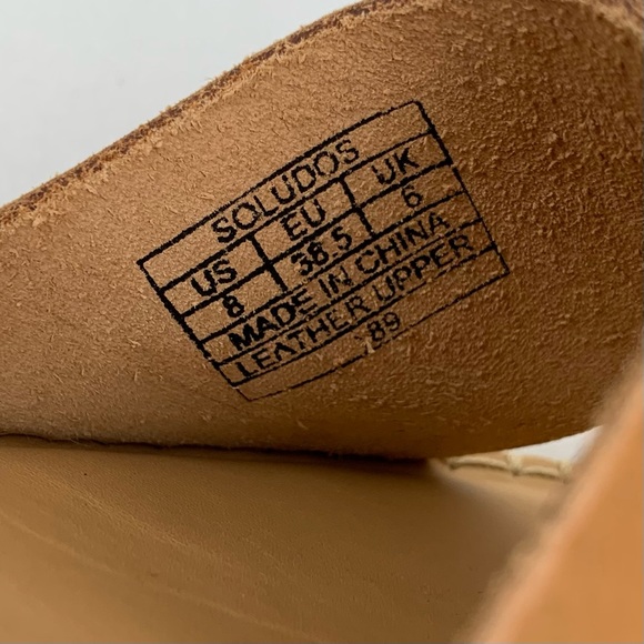 Soludos Sandals Minorca Platform Leather Espadrille Wedge Nude Tan Buckle Sz 8 - Picture 7 of 15